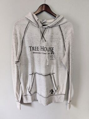 Tree House Brewing Company Burnout Gray Lightweight Graphic Sweatshirt Hoodie